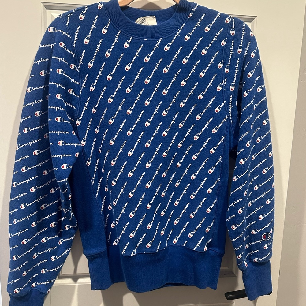 Champion Blue Logo Men's Sweater